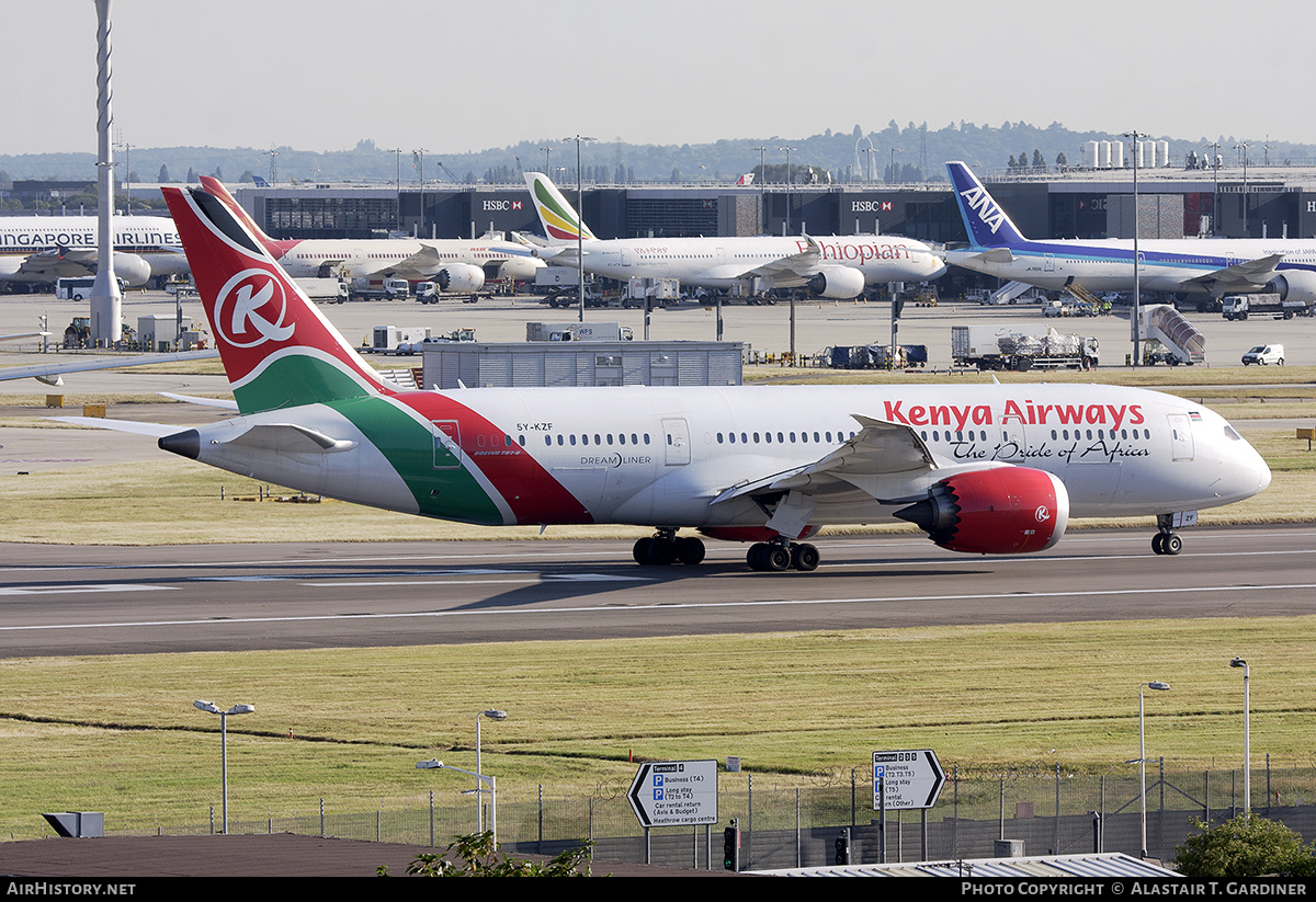 Aircraft Photo of 5Y-KZF | Boeing 787-8 Dreamliner | Kenya Airways | AirHistory.net #616142