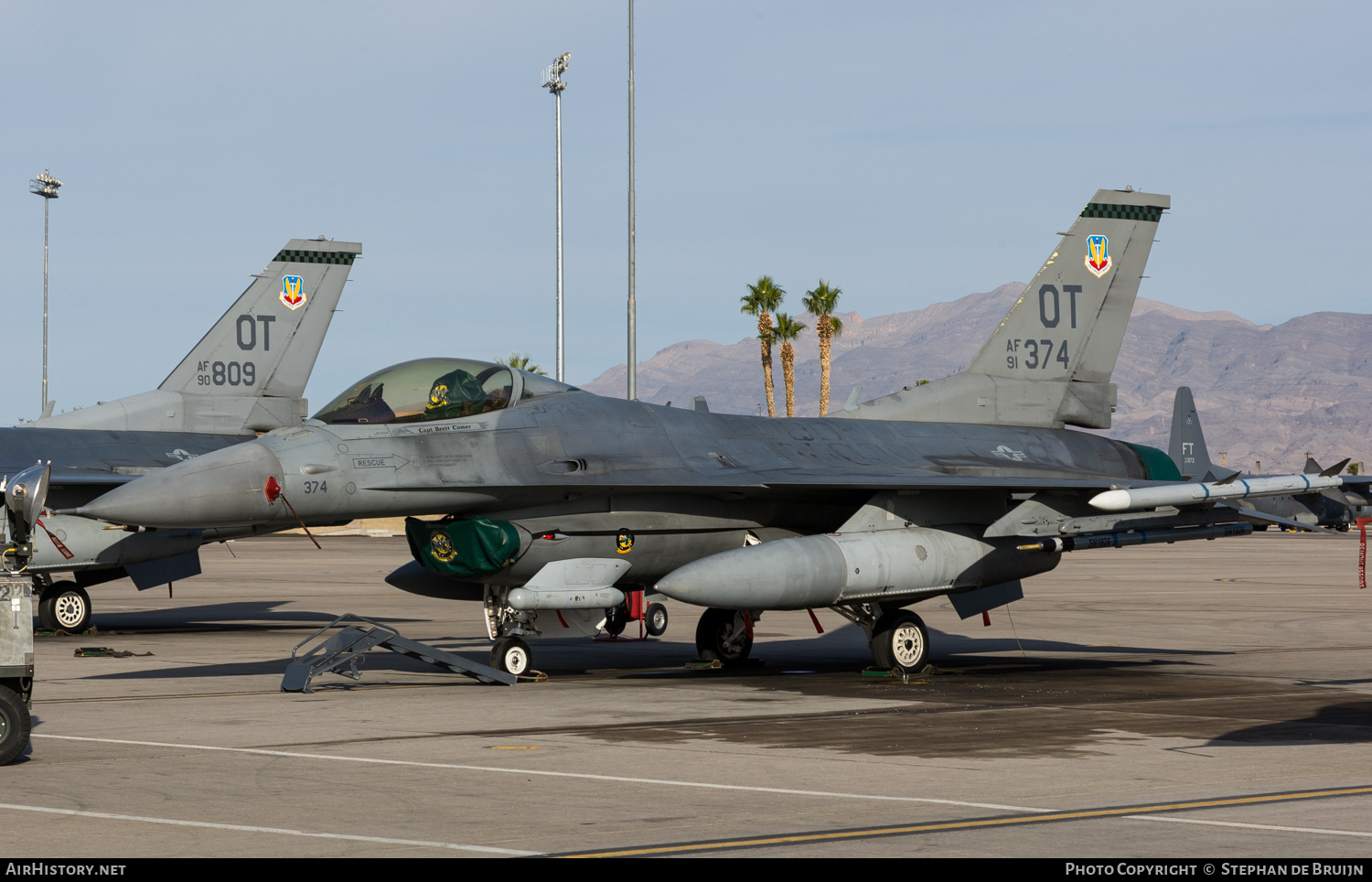 Aircraft Photo of 91-0374 / AF91-374 | Lockheed Martin F-16CJ Fighting Falcon | USA - Air Force | AirHistory.net #616232