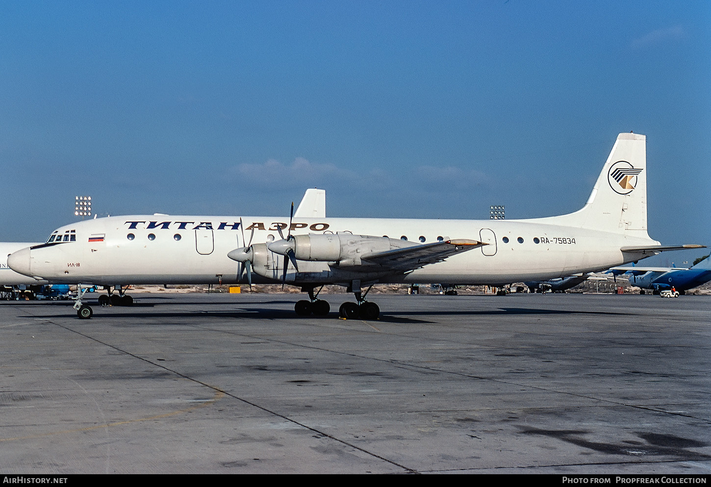 Aircraft Photo of RA-75834 | Ilyushin Il-18V | Titan Aero | AirHistory.net #616535