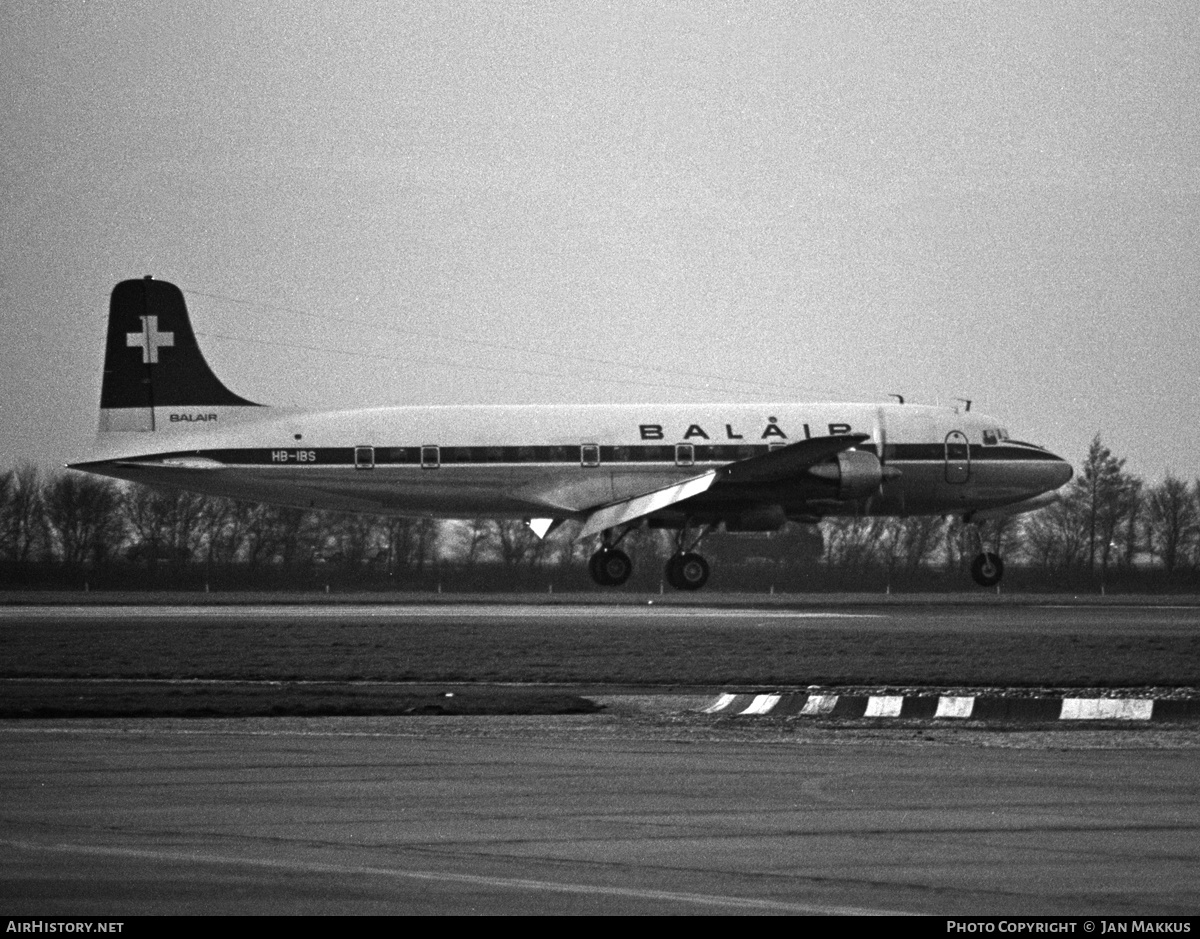 Aircraft Photo of HB-IBS | Douglas DC-6A | Balair | AirHistory.net #616539