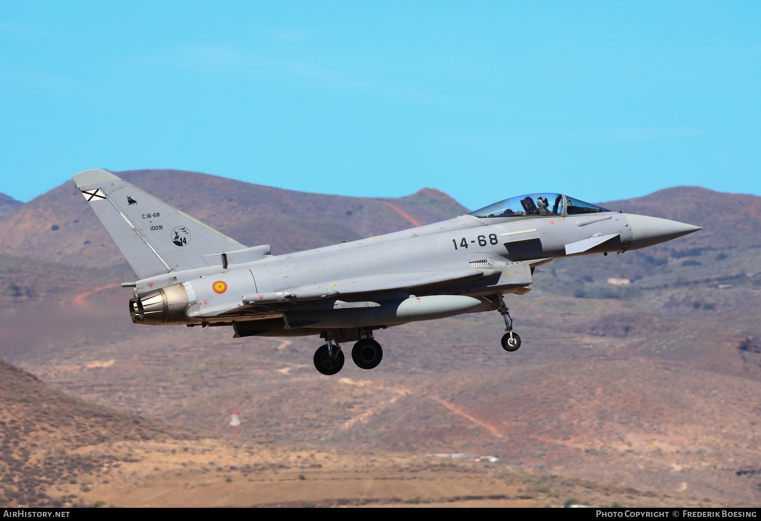 Aircraft Photo of C.16-68 / 10091 | Eurofighter EF-2000 Typhoon S | Spain - Air Force | AirHistory.net #616542