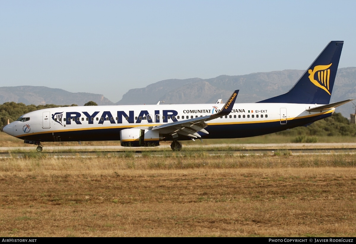 Aircraft Photo of EI-EKT | Boeing 737-8AS | Ryanair | AirHistory.net #616636