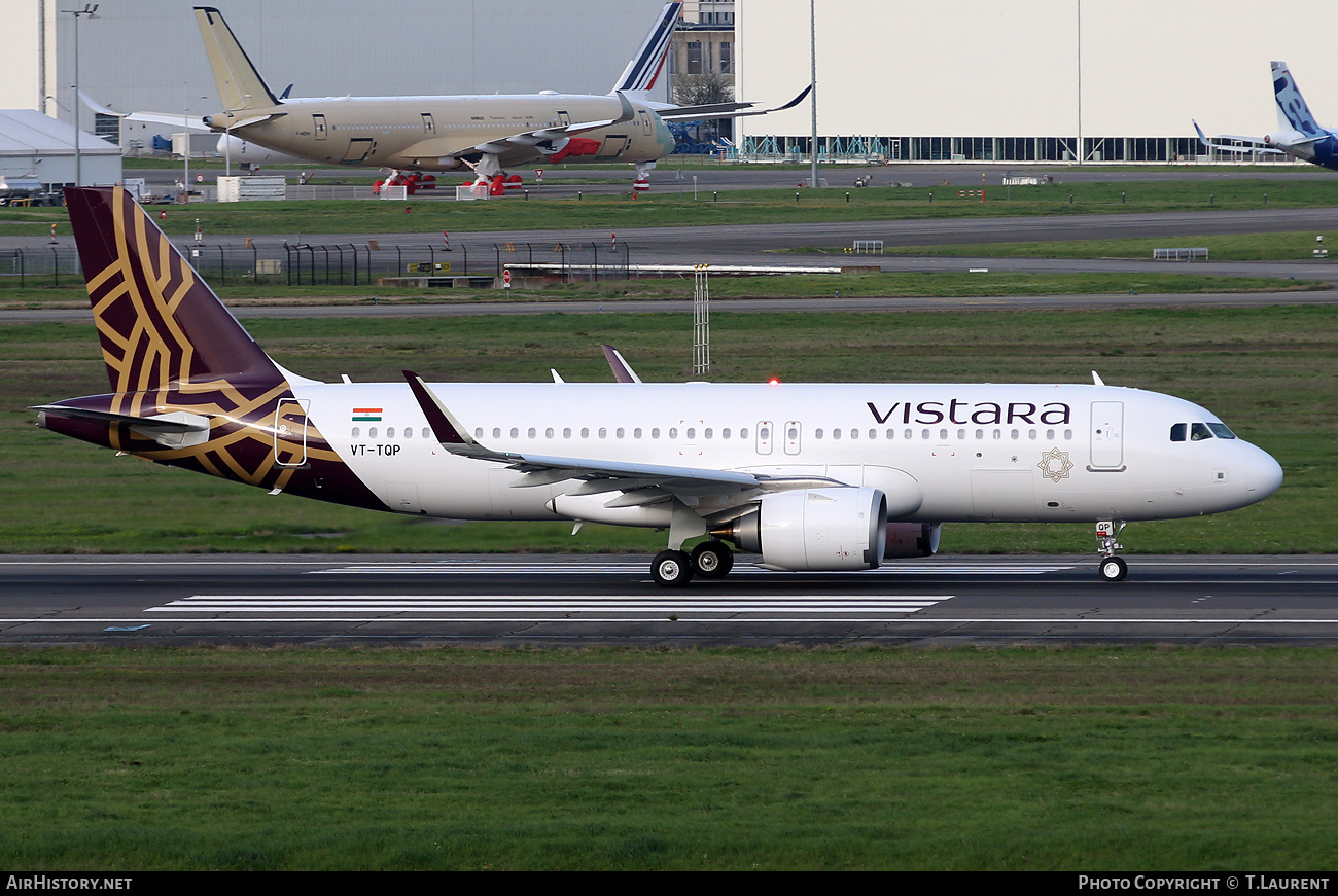 Aircraft Photo of VT-TQP | Airbus A320-251N | Vistara | AirHistory.net #616717