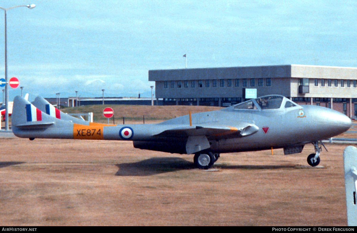 Aircraft Photo of XE874 | De Havilland D.H. 115 Vampire T11 | UK - Air Force | AirHistory.net #616787