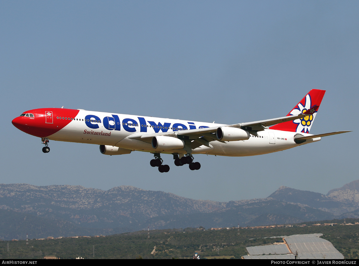 Aircraft Photo of HB-JME | Airbus A340-313X | Edelweiss Air | AirHistory.net #616888