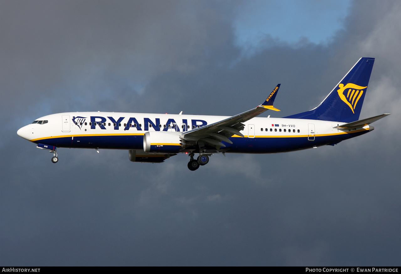 Aircraft Photo of 9H-VVO | Boeing 737-8200 Max 200 | Ryanair | AirHistory.net #616920