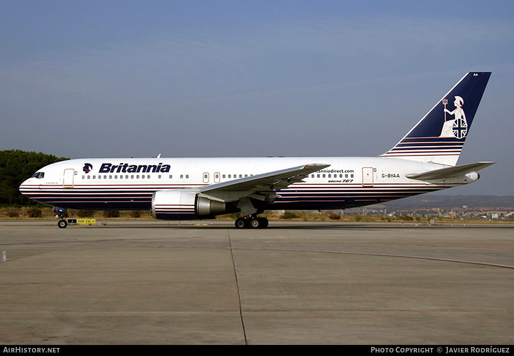 Aircraft Photo of G-BYAA | Boeing 767-204/ER | Britannia Airways | AirHistory.net #617026