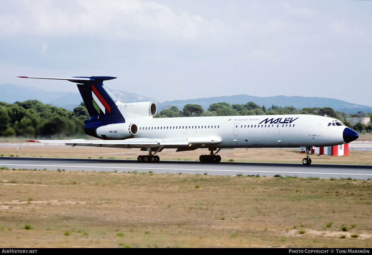 Aircraft Photo of HA-LCE | Tupolev Tu-154B-2 | Malév - Hungarian Airlines | AirHistory.net #617083