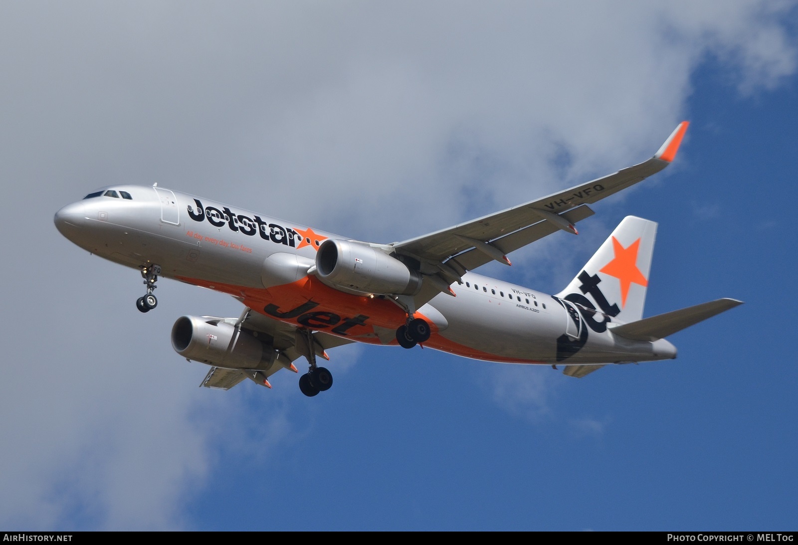 Aircraft Photo of VH-VFQ | Airbus A320-232 | Jetstar Airways | AirHistory.net #617084