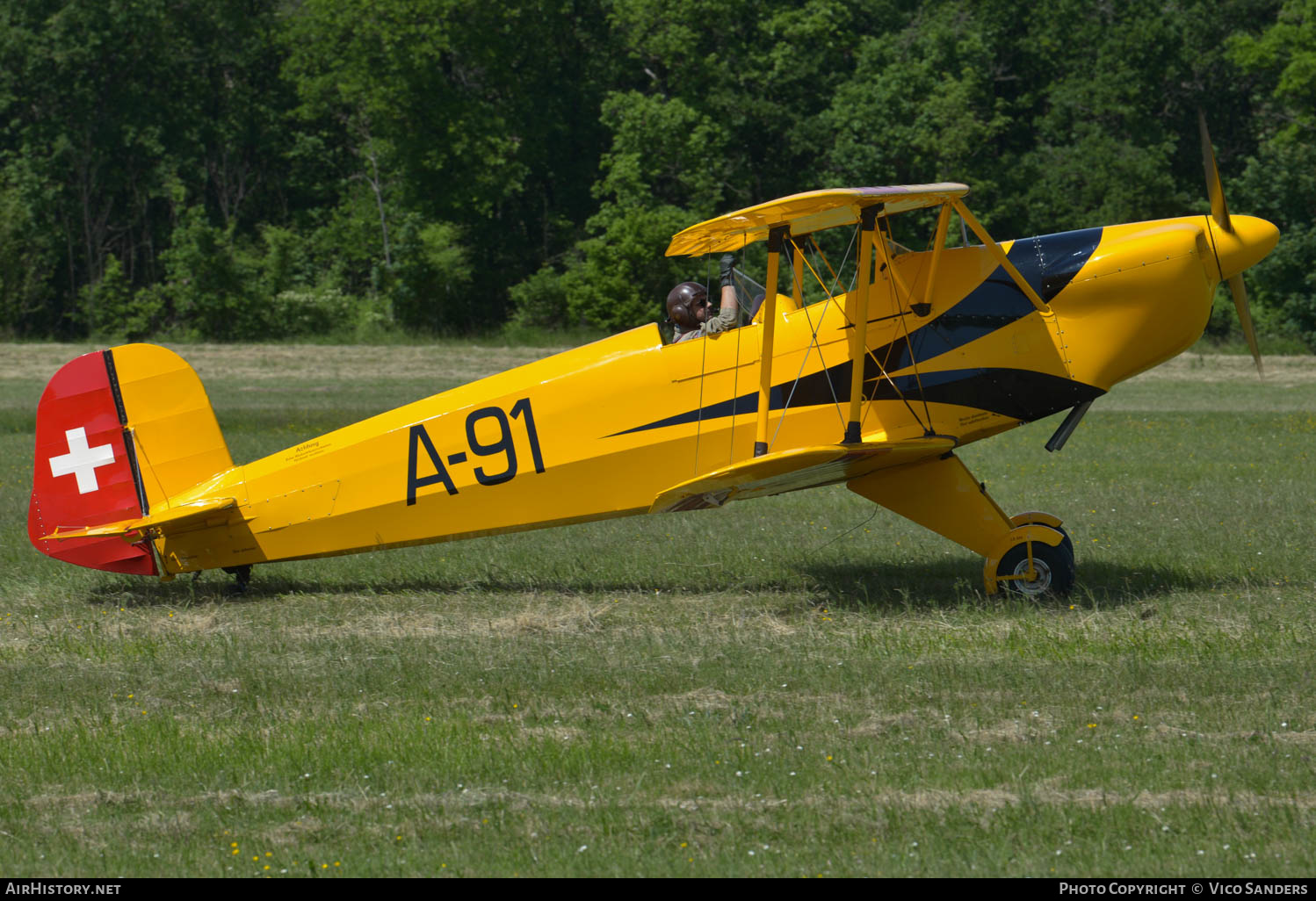 Aircraft Photo of F-AYKG / A-91 | CASA 1.131E Jungmann | Switzerland - Air Force | AirHistory.net #617125