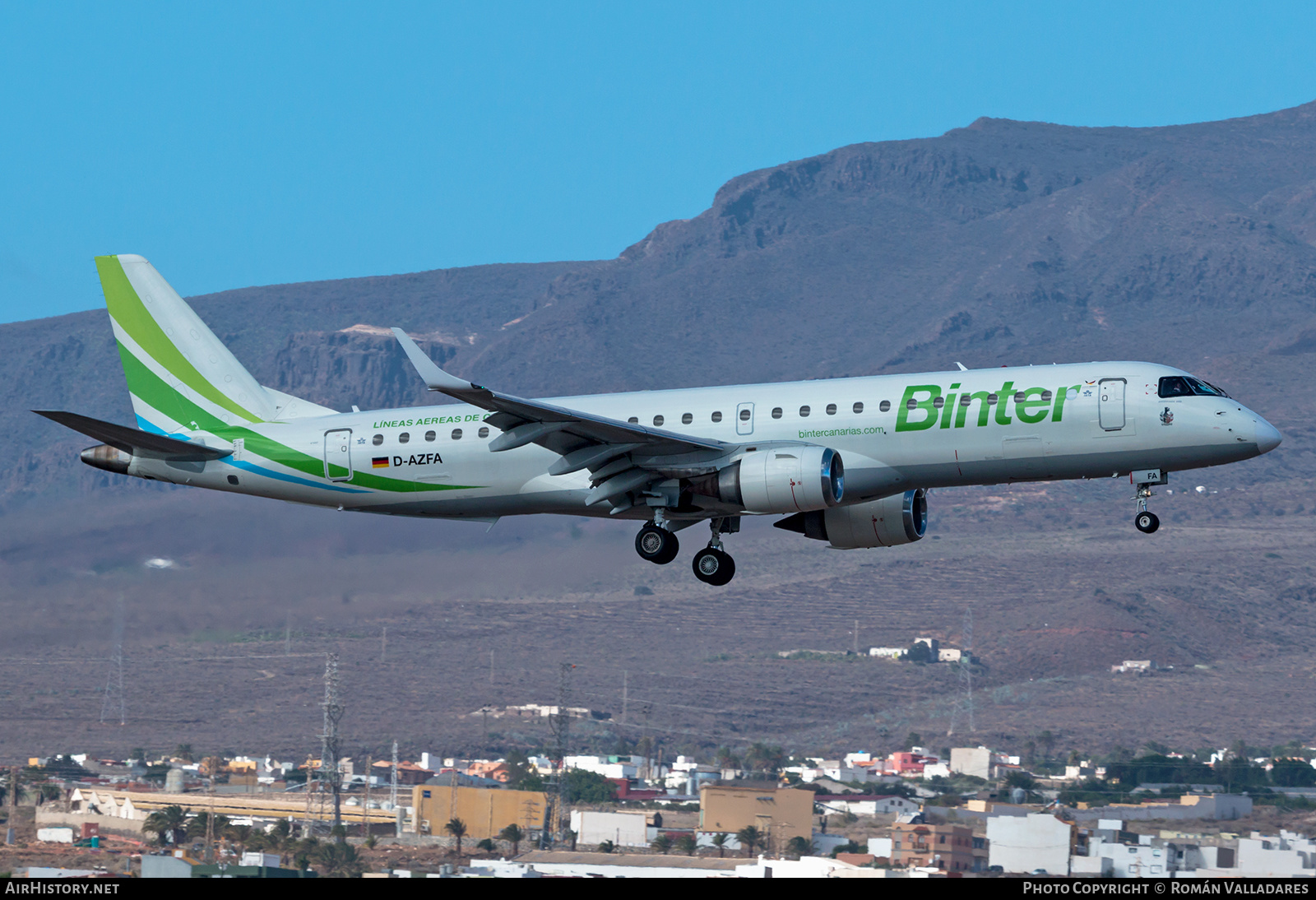 Aircraft Photo of D-AZFA | Embraer 190LR (ERJ-190-100LR) | Binter Canarias | AirHistory.net #617205