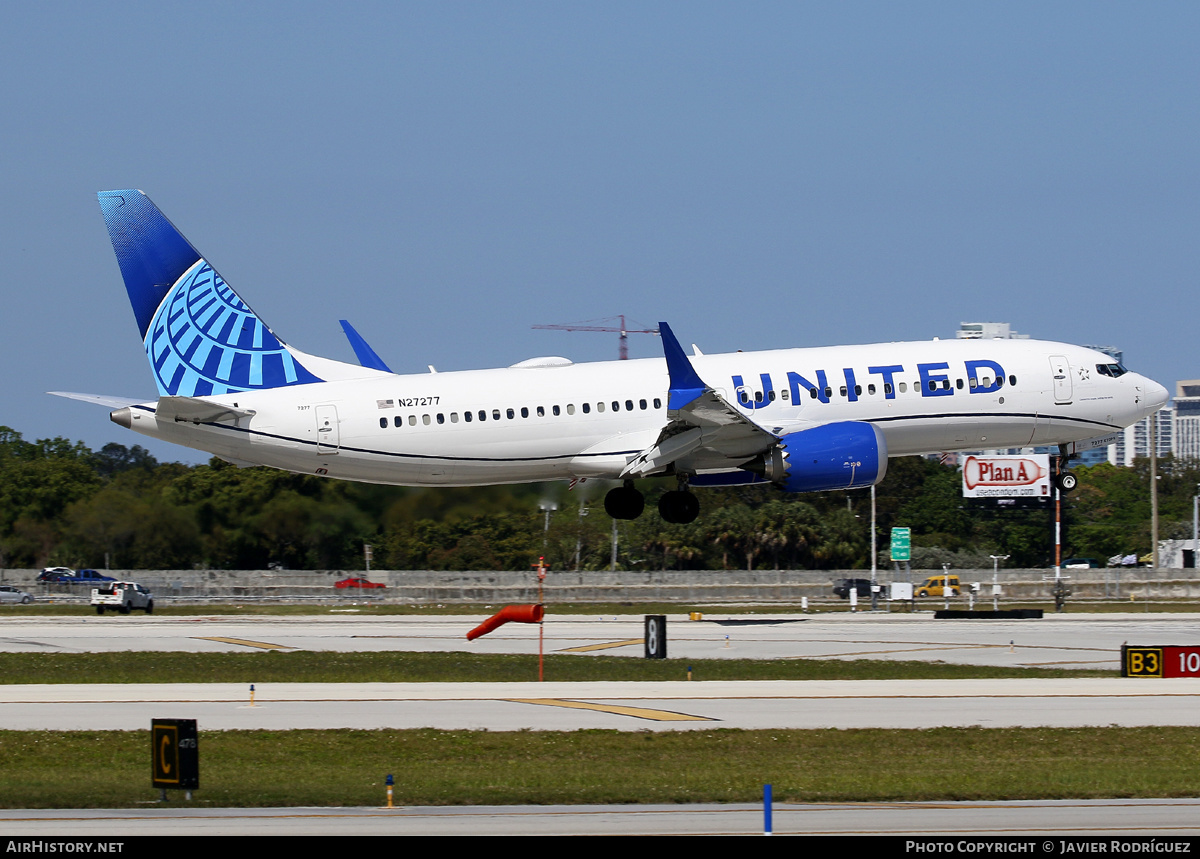 Aircraft Photo of N27277 | Boeing 737-8 Max 8 | United Airlines | AirHistory.net #617280