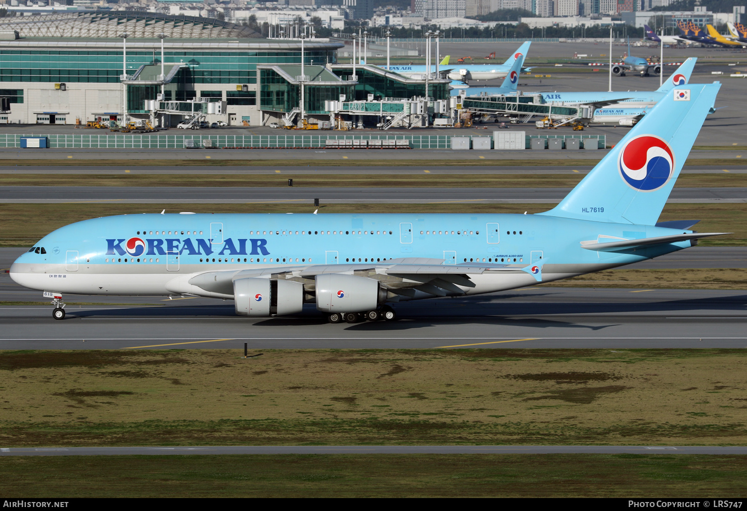 Aircraft Photo of HL7619 | Airbus A380-861 | Korean Air | AirHistory.net #617293