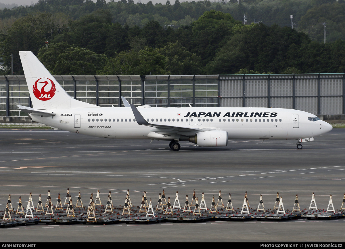 Aircraft Photo of JA335J | Boeing 737-846 | Japan Airlines - JAL | AirHistory.net #617387