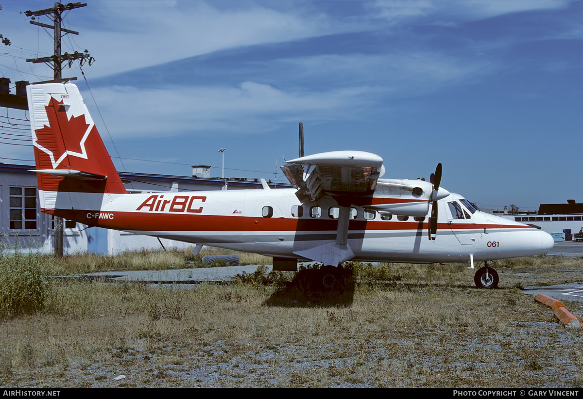 Aircraft Photo of C-FAWC | De Havilland Canada DHC-6-100 Twin Otter | Air BC | AirHistory.net #617499