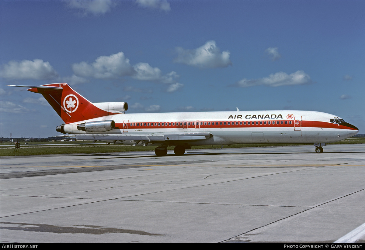Aircraft Photo of C-GAAG | Boeing 727-233/Adv | Air Canada | AirHistory.net #617520