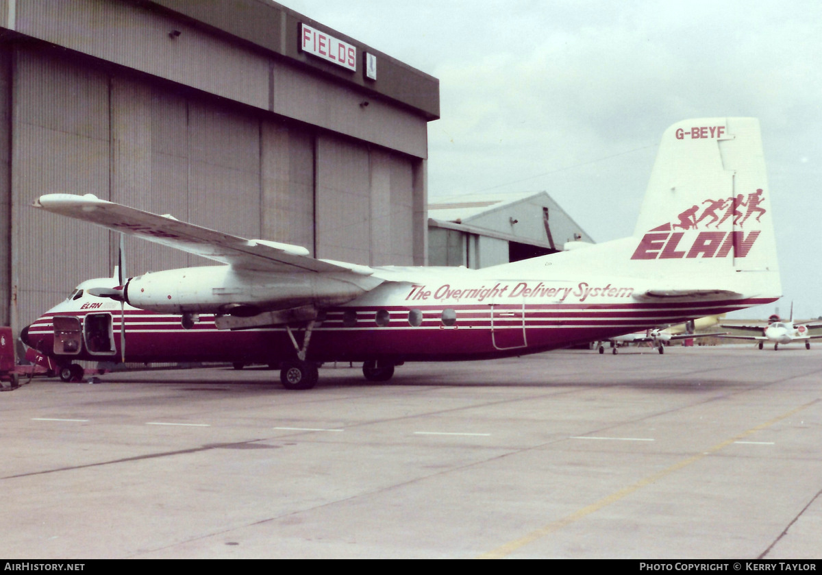 Aircraft Photo of G-BEYF | Handley Page HPR-7 Herald 401 | Elan Overnight Delivery System | AirHistory.net #617695