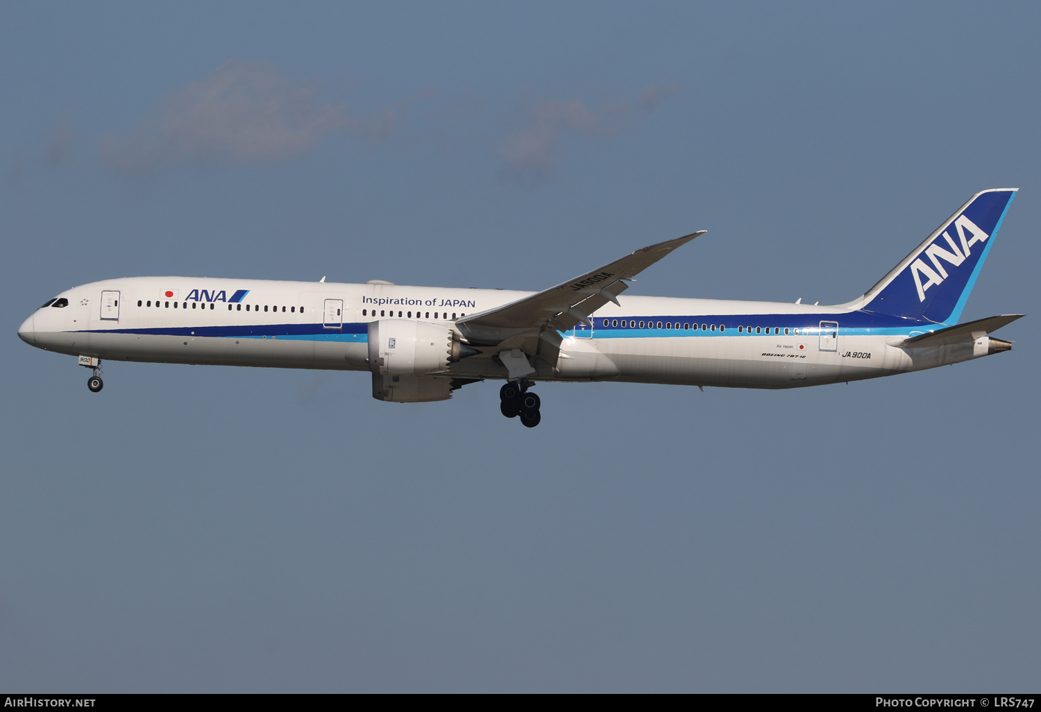 Aircraft Photo of JA900A | Boeing 787-10 Dreamliner | All Nippon Airways - ANA | AirHistory.net #617728