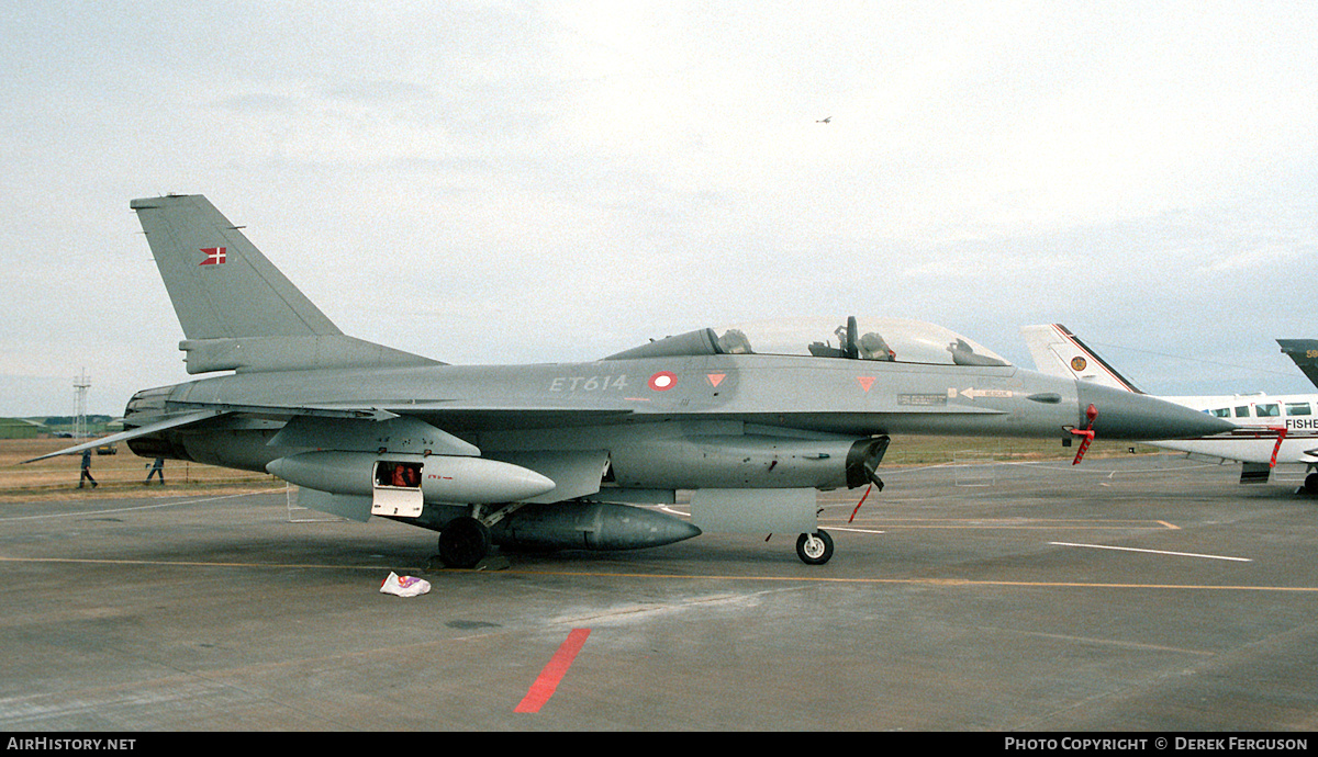 Aircraft Photo of ET-614 | General Dynamics F-16B Fighting Falcon | Denmark - Air Force | AirHistory.net #617849
