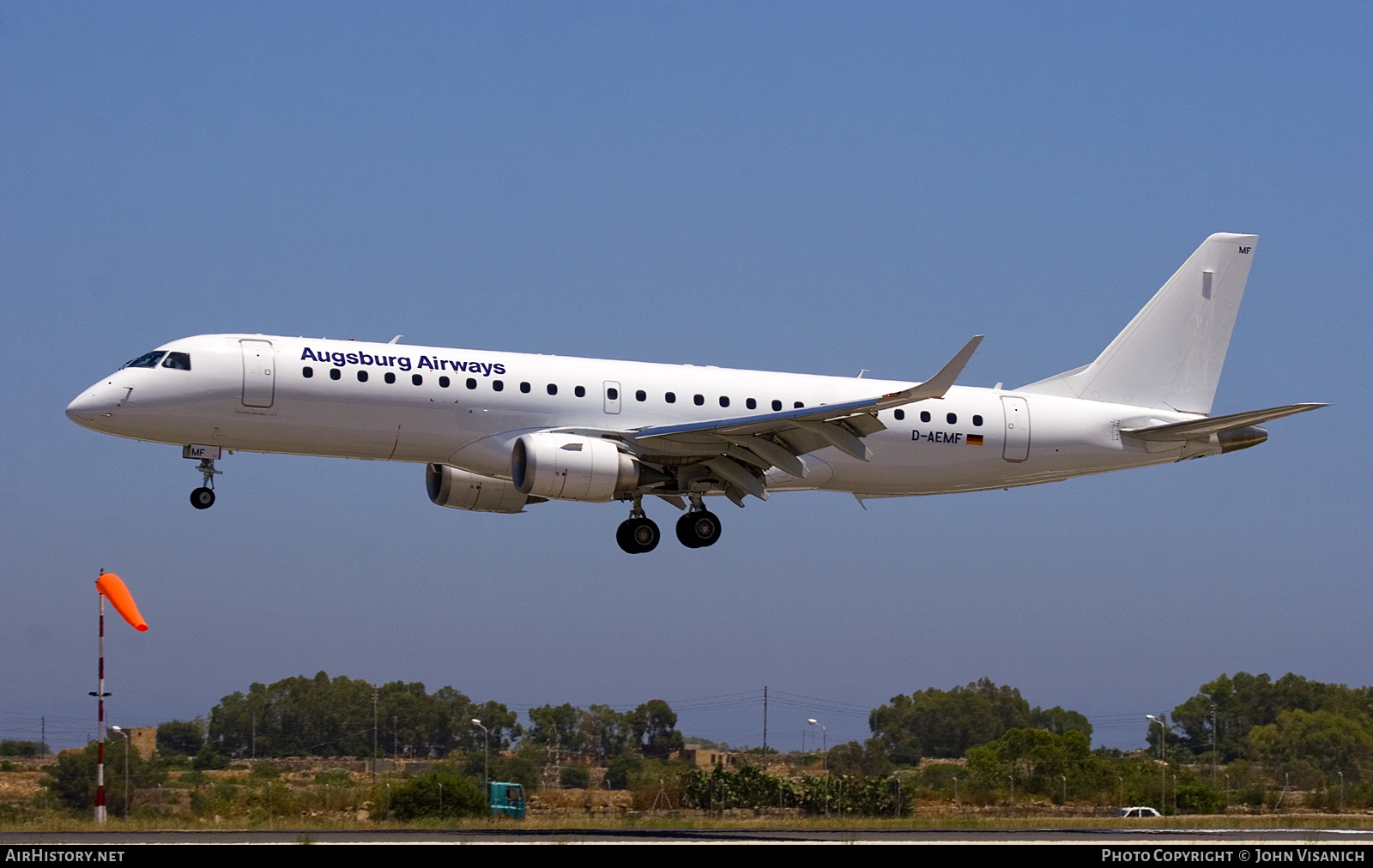 Aircraft Photo of D-AEMF | Embraer 190LR (ERJ-190-100LR) | Augsburg Airways | AirHistory.net #617912