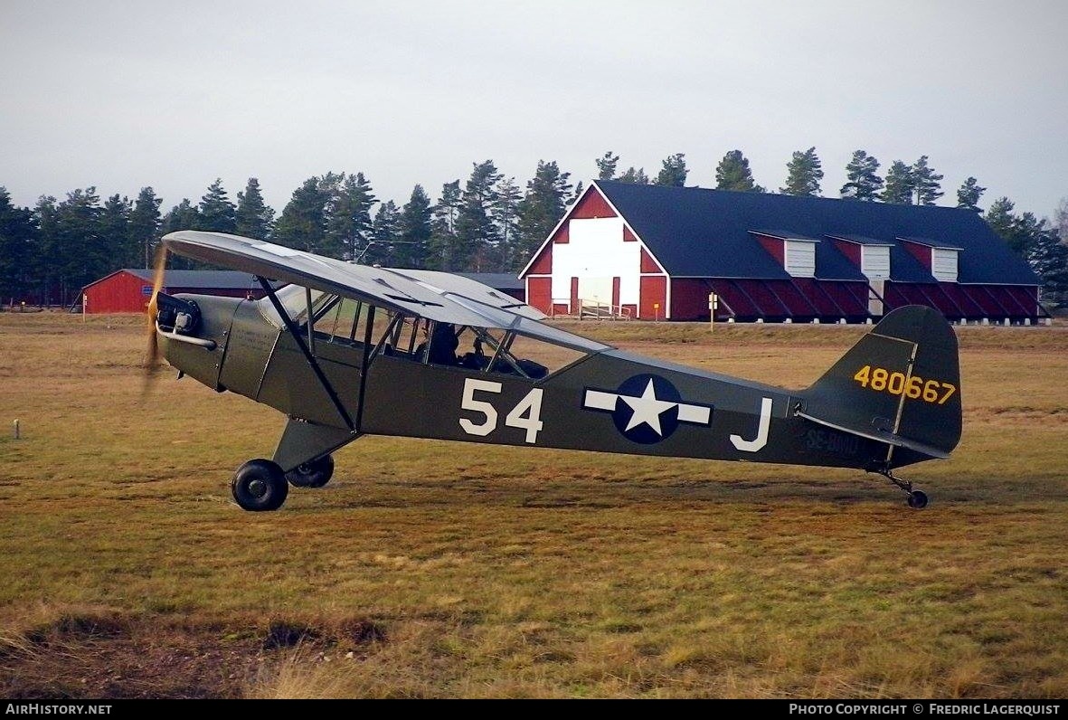 Aircraft Photo of SE-BMD / 44-80677 | Piper L-4J Cub | USA - Air Force | AirHistory.net #617916