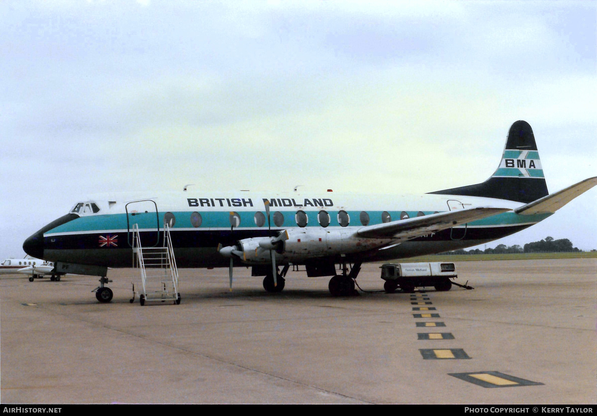 Aircraft Photo of G-BAPF | Vickers 814 Viscount | British Midland Airways - BMA | AirHistory.net #617983