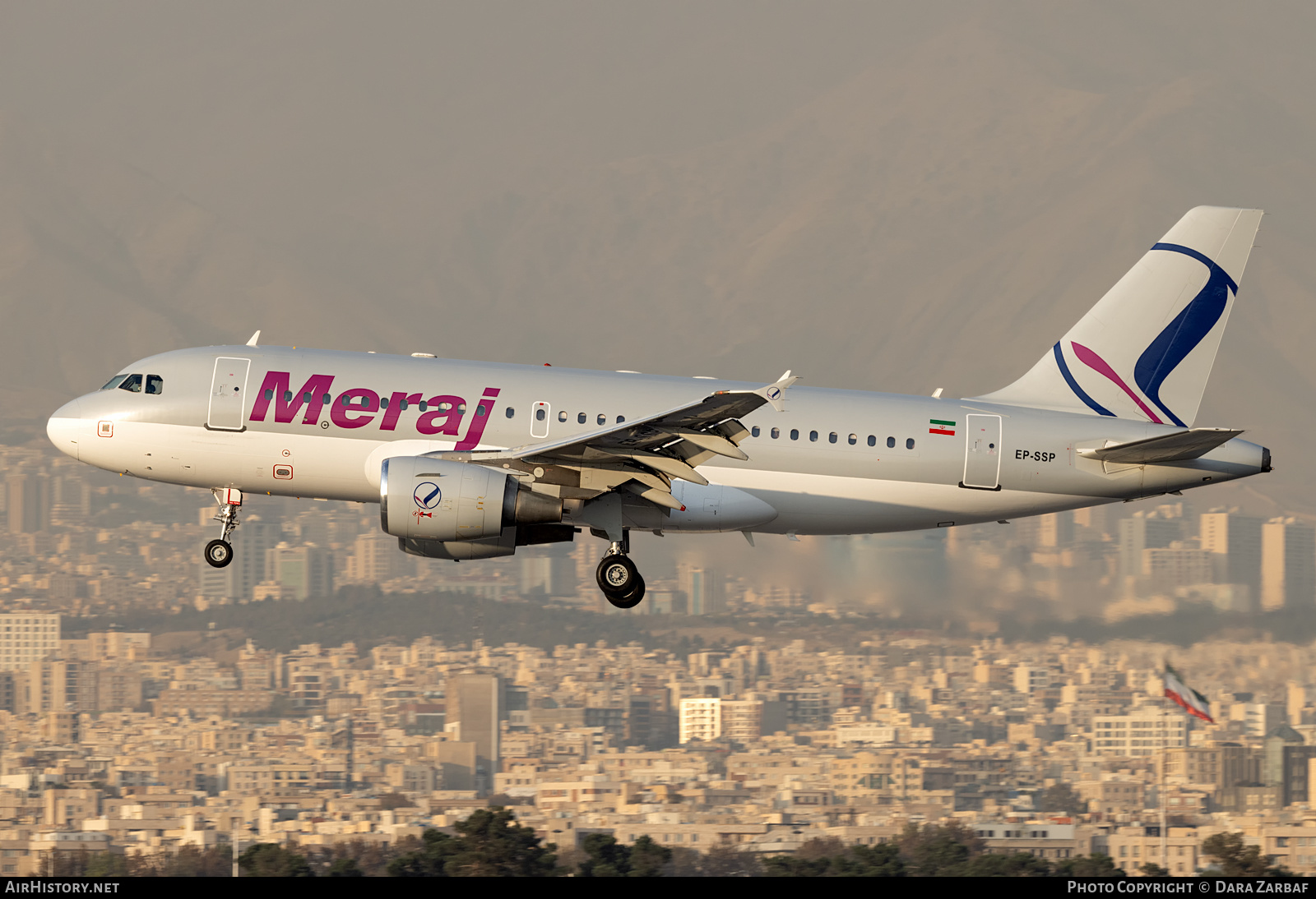Aircraft Photo of EP-SSP | Airbus A319-111 | Meraj Airlines | AirHistory.net #618026
