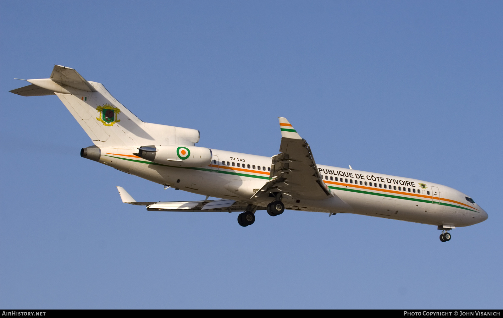 Aircraft Photo of TU-VAO | Boeing 727-2Y4/Adv | Ivory Coast - Government | AirHistory.net #618194