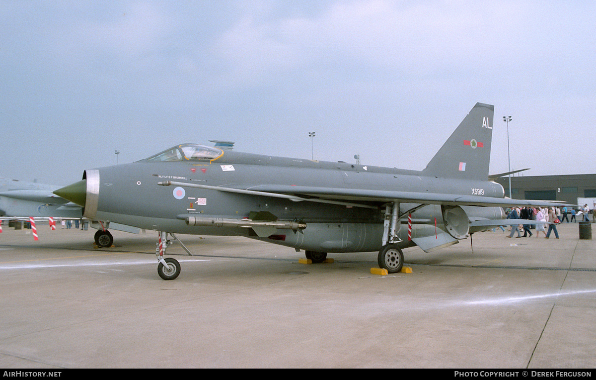 Aircraft Photo of XS919 | English Electric Lightning F6 | UK - Air Force | AirHistory.net #618229