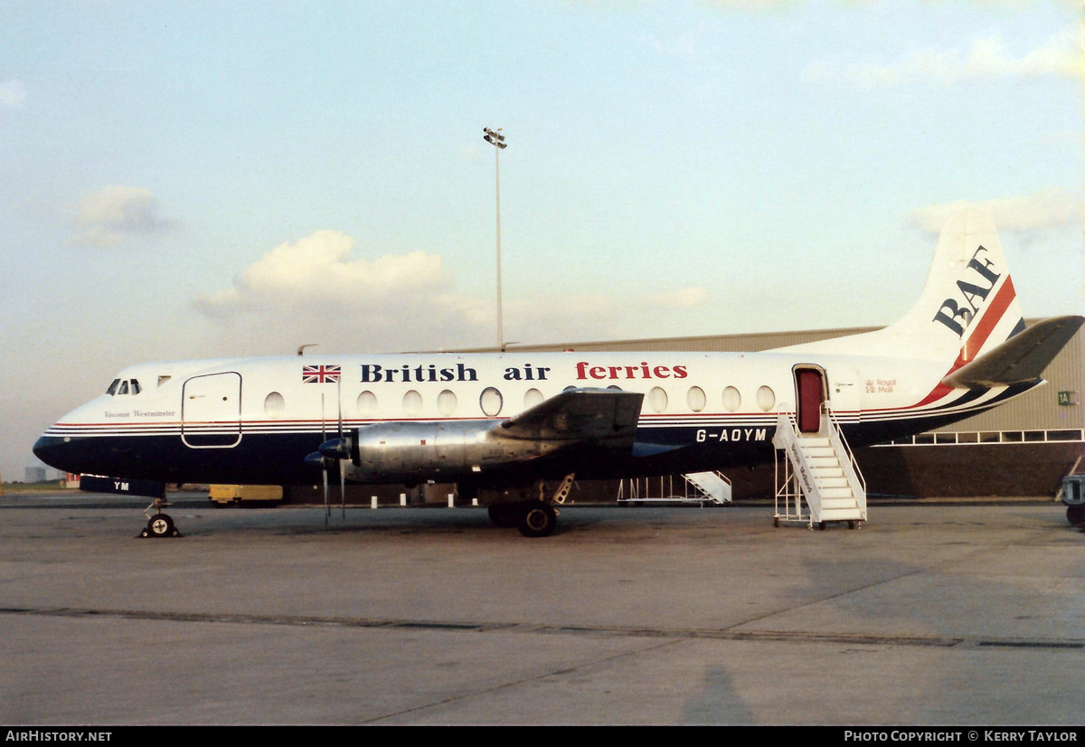 Aircraft Photo of G-AOYM | Vickers 806 Viscount | British Air Ferries - BAF | AirHistory.net #618282