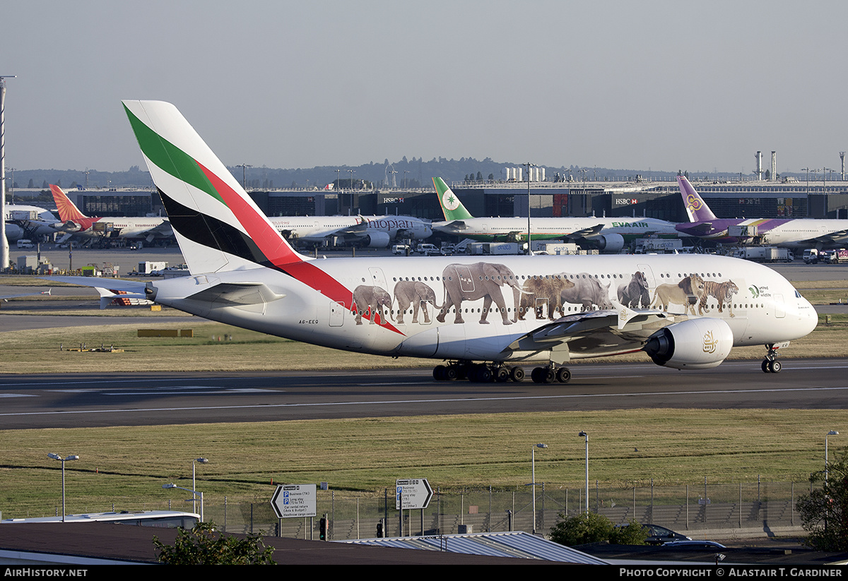 Aircraft Photo of A6-EEQ | Airbus A380-861 | Emirates | AirHistory.net #618403