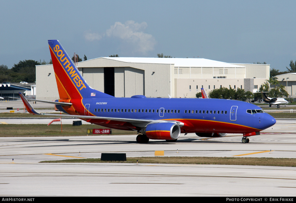 Aircraft Photo of N430WN | Boeing 737-7H4 | Southwest Airlines | AirHistory.net #618458