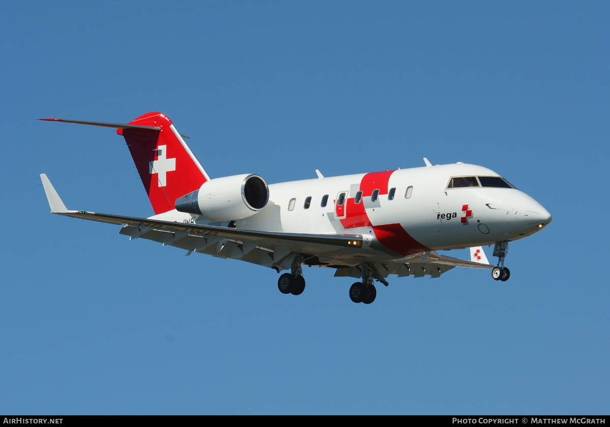 Aircraft Photo of HB-JWB | Bombardier Challenger 650 (CL-600-2B16) | REGA - Swiss Air Ambulance | AirHistory.net #618514