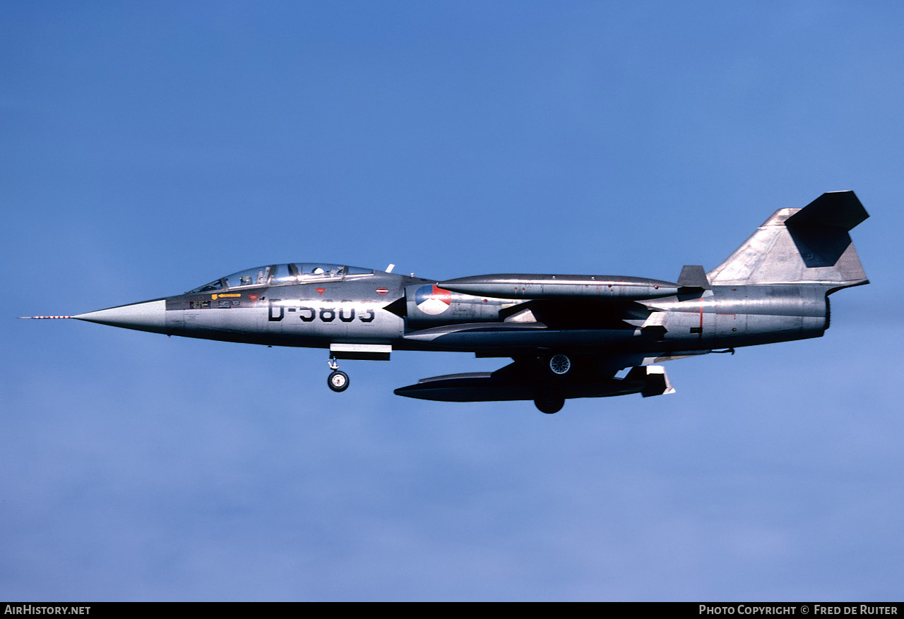 Aircraft Photo of D-5803 | Lockheed TF-104G Starfighter | Netherlands - Air Force | AirHistory.net #618604