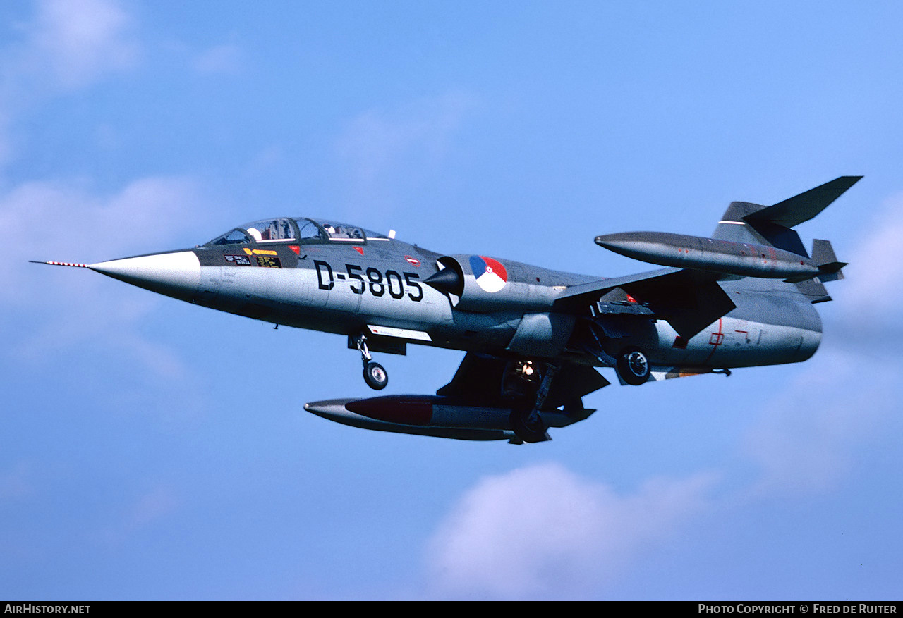 Aircraft Photo of D-5805 | Lockheed TF-104G Starfighter | Netherlands - Air Force | AirHistory.net #618608