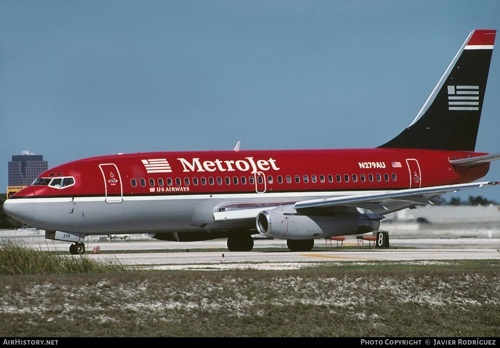 Aircraft Photo of N279AU | Boeing 737-2B7/Adv | Metrojet | AirHistory.net #618638