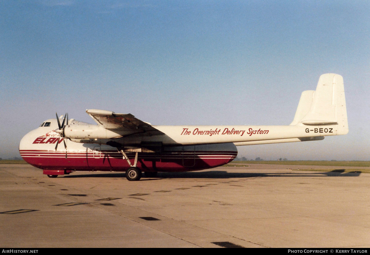 Aircraft Photo of G-BEOZ | Armstrong Whitworth AW-650 Argosy 101 | Elan Overnight Delivery System | AirHistory.net #618675