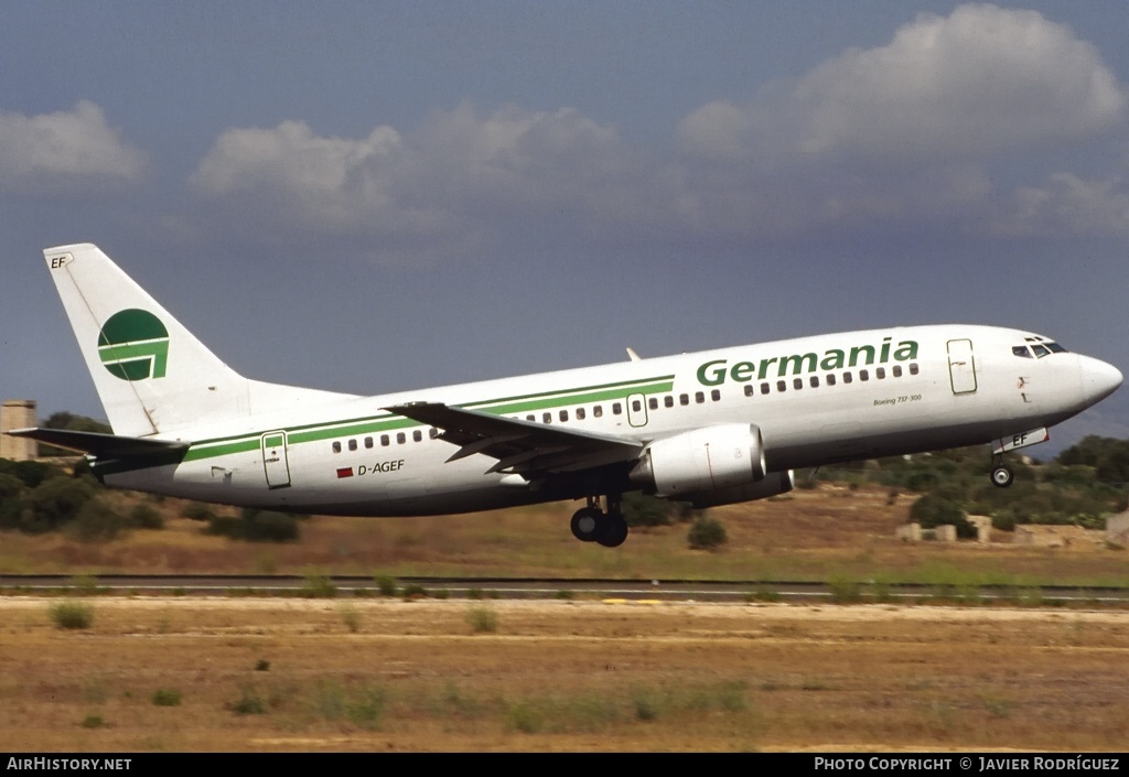 Aircraft Photo of D-AGEF | Boeing 737-35B | Germania | AirHistory.net #618679