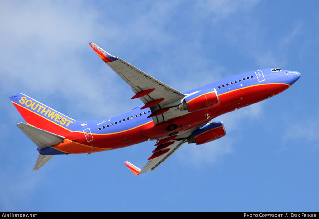 Aircraft Photo of N434WN | Boeing 737-7H4 | Southwest Airlines | AirHistory.net #618683