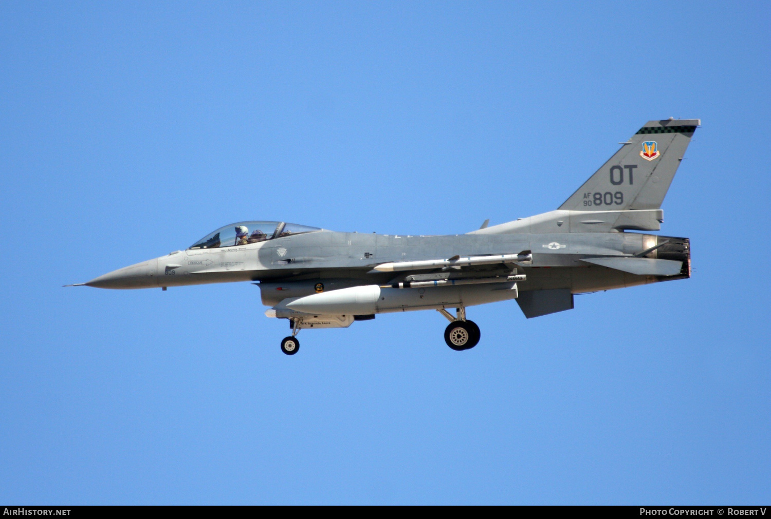Aircraft Photo of 90-0809 / AF90-809 | General Dynamics F-16CM Fighting Falcon | USA - Air Force | AirHistory.net #618684