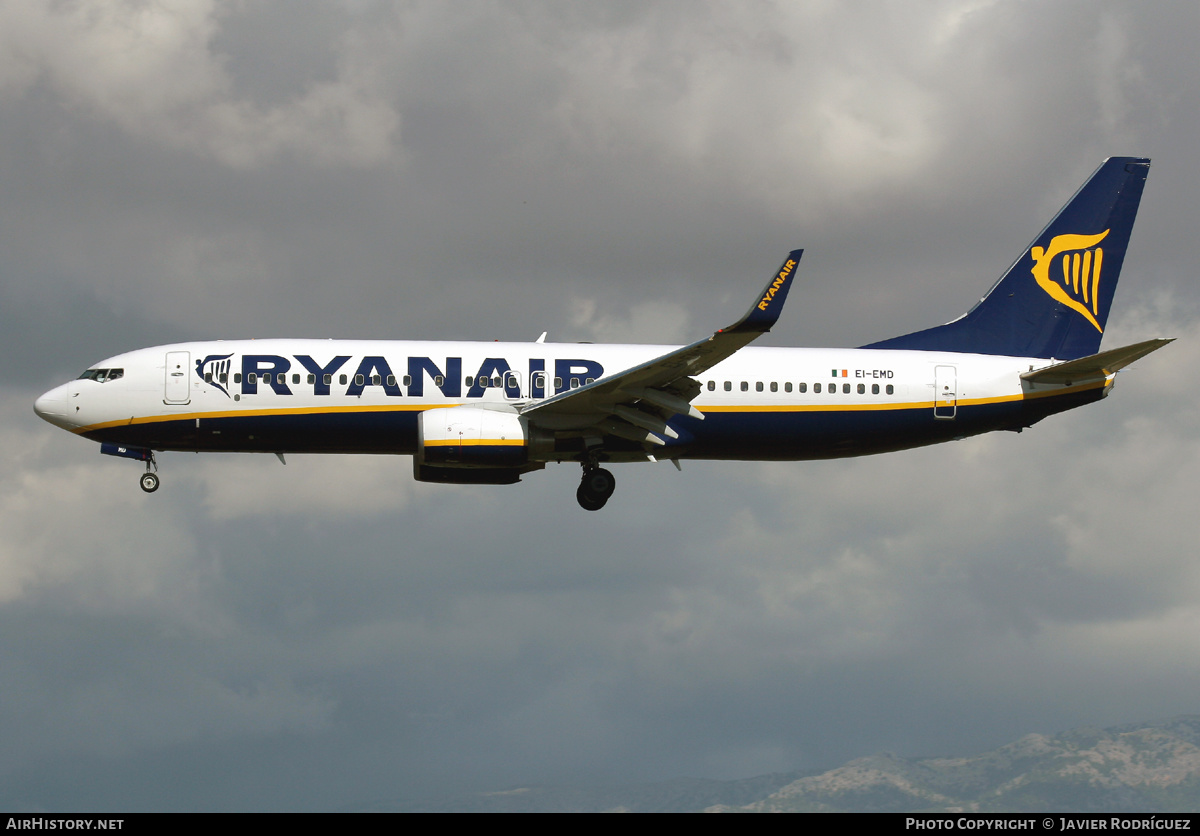 Aircraft Photo of EI-EMD | Boeing 737-8AS | Ryanair | AirHistory.net #618735