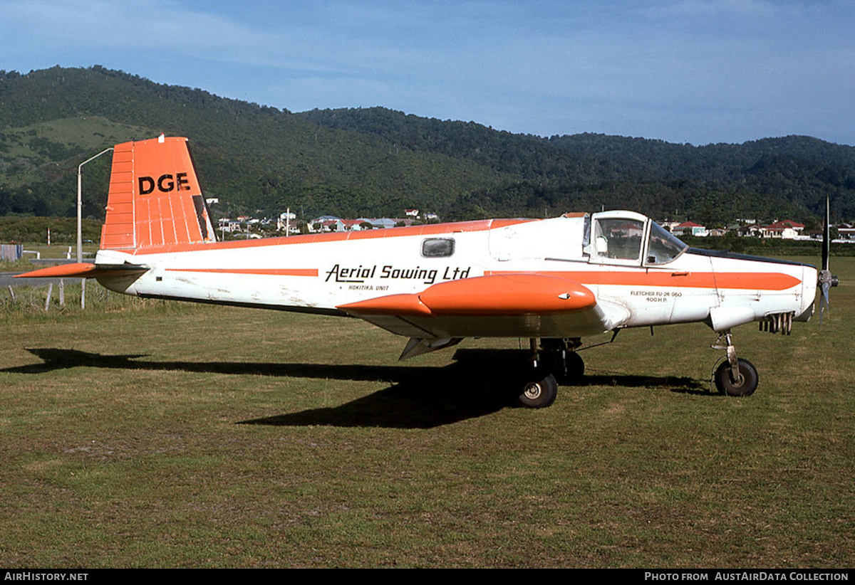 Aircraft Photo of ZK-DGE / DGE | Fletcher FU-24-954 | Aerial Sowing | AirHistory.net #618819