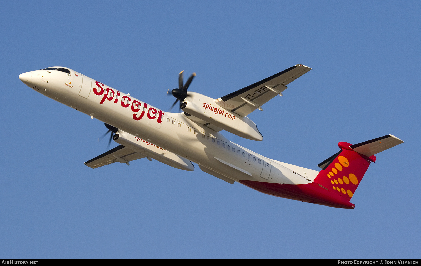 Aircraft Photo of VT-SUH | Bombardier DHC-8-402 Dash 8 | SpiceJet | AirHistory.net #618828