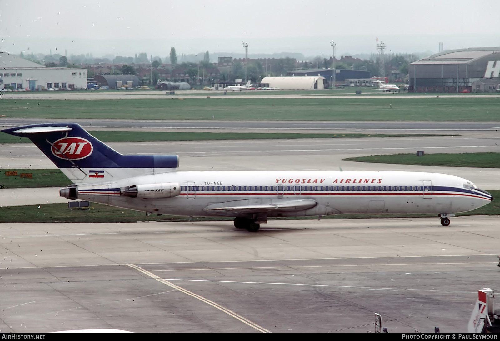 Aircraft Photo of YU-AKB | Boeing 727-2H9/Adv | JAT Yugoslav Airlines - Jugoslovenski Aerotransport | AirHistory.net #618832