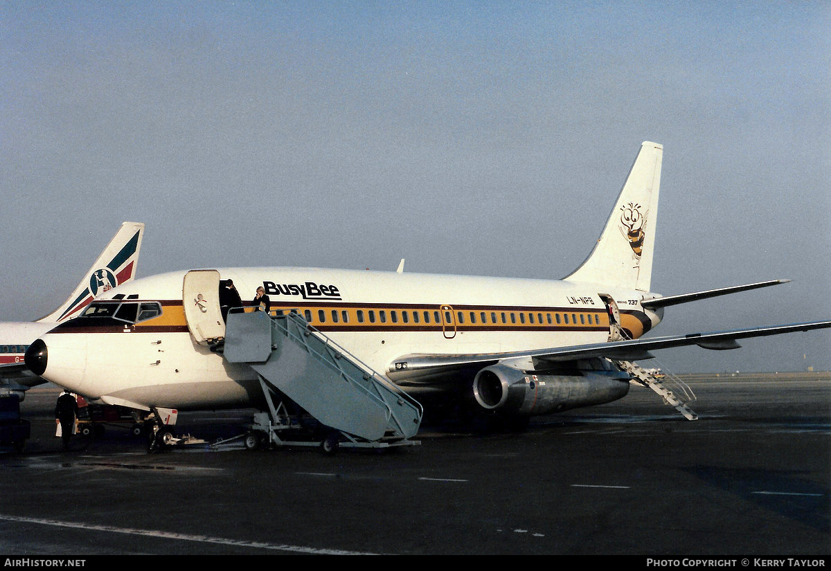 Aircraft Photo of LN-NPB | Boeing 737-2R4C/Adv | Busy Bee of Norway | AirHistory.net #618956