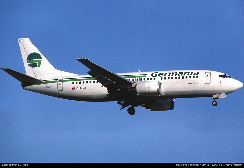 Aircraft Photo of D-AGEE | Boeing 737-35B | Germania | AirHistory.net #619061