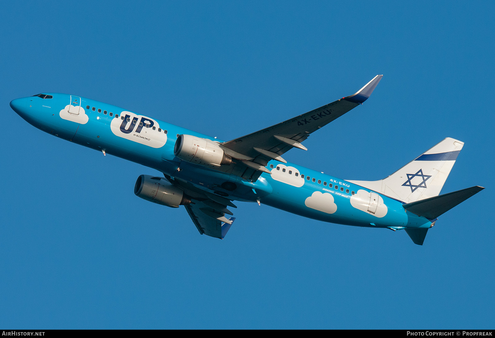 Aircraft Photo of 4X-EKU | Boeing 737-8Z9 | Up by El Al | AirHistory.net #619228