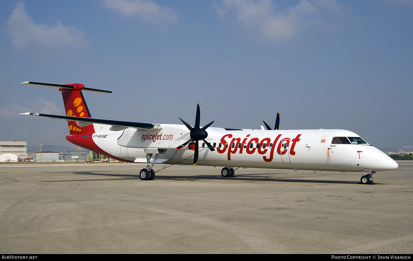 Aircraft Photo of VT-SUO | Bombardier DHC-8-402 Dash 8 | SpiceJet | AirHistory.net #619324