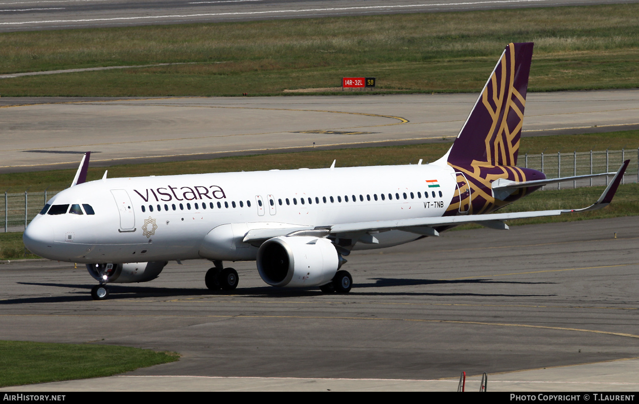 Aircraft Photo of VT-TNB | Airbus A320-251N | Vistara | AirHistory.net #619389
