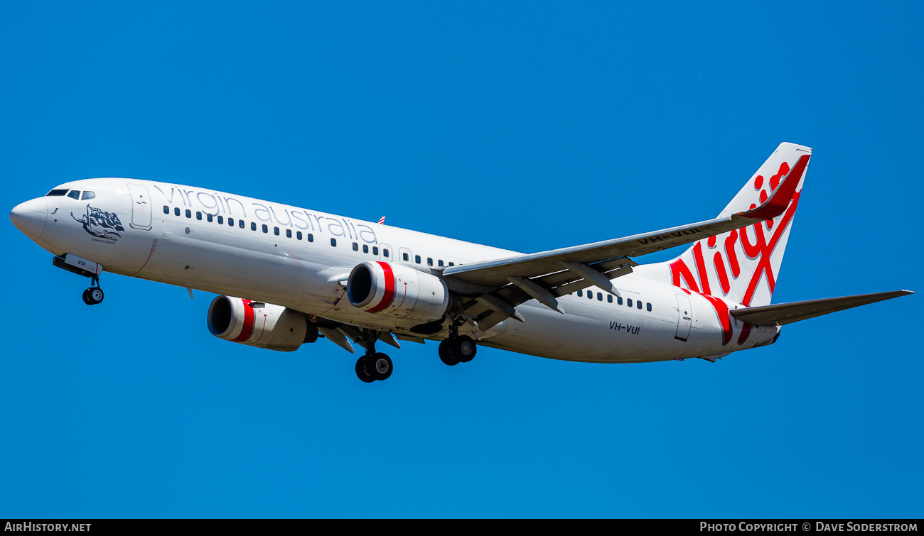Aircraft Photo of VH-VUI | Boeing 737-8FE | Virgin Australia Airlines | AirHistory.net #619440